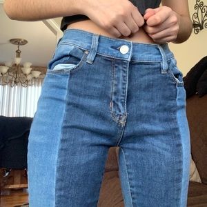 pacsun two toned skinny jeans